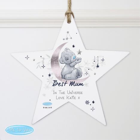Personalised Moon & Stars Me to You Wooden Star Decoration Extra Image 2
